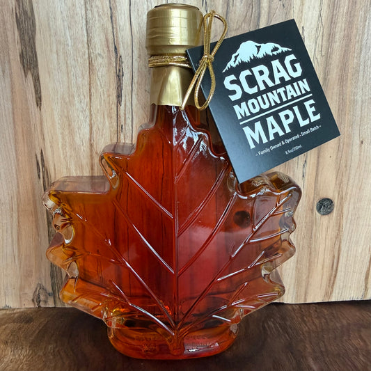 Glass Maple Leaf Large- Organic Vermont Maple Syrup
