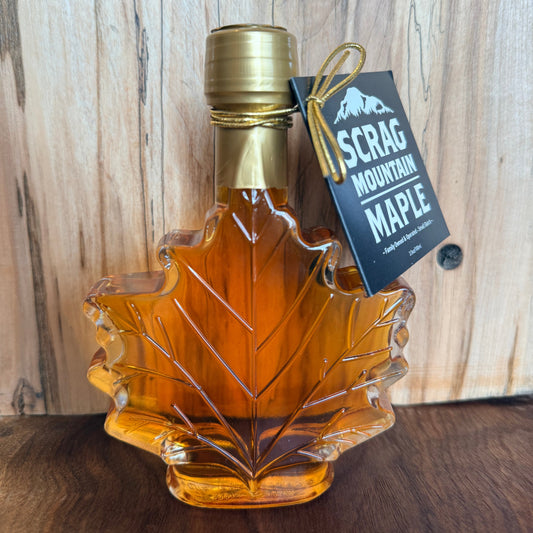 Glass Maple Leaf Small- Organic Vermont Maple Syrup