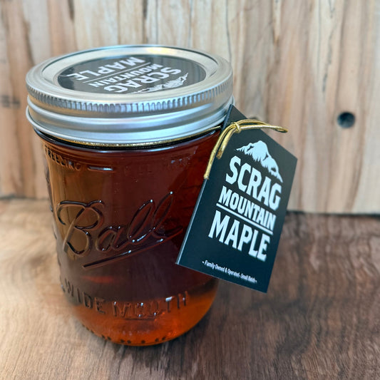 Glass Mason Jar Pint - Organic Vermont Maple Syrup